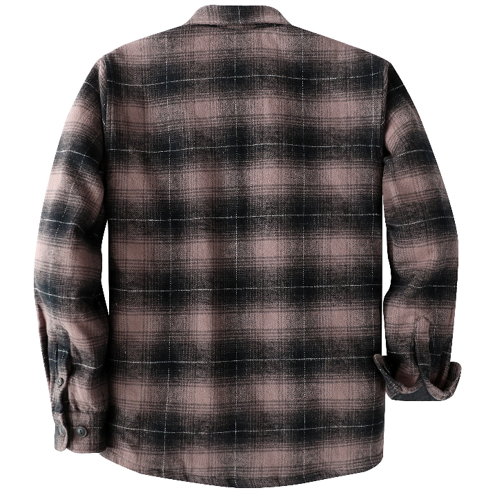 Montaro® Chaqueta-Camisa de Franela para Hombre – Abrigo Ligero Forrado y Cálido, Camisa de Franela de Manga Larga con Botones