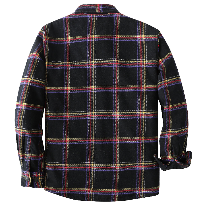 Montaro® Chaqueta-Camisa de Franela para Hombre con Forro Cálido