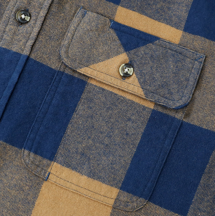 Camisas de Franela de Peso Medio para Hombre, Manga Larga, Casual, Abotonada, Suave, 100% Algodón