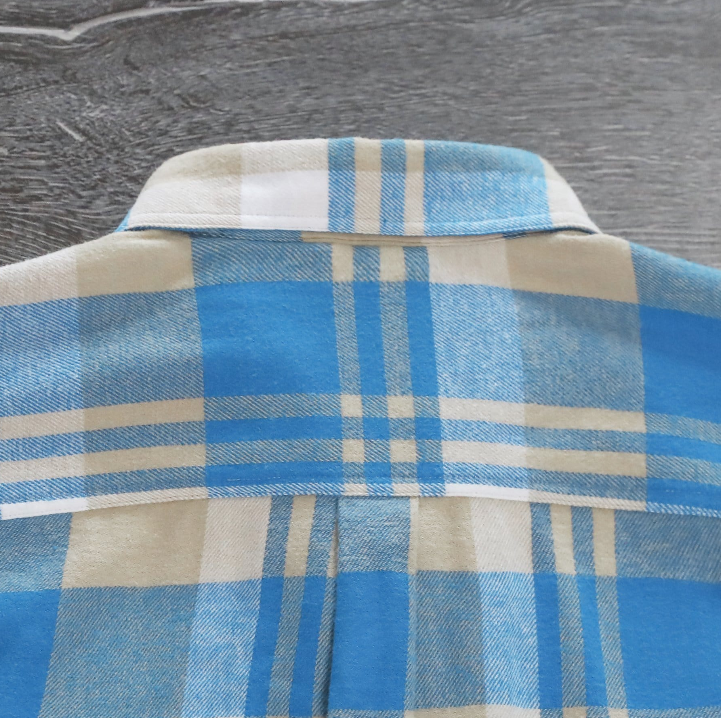 Montaro®  Camisa de Franela de Peso Medio para Hombre, Manga Larga, Casual, Botones, 100% Algodón