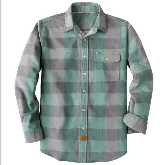 Montaro® Camisa de Franela para Hombre Manga Larga, 100% Algodón Suave, Cálida, Cuadros Clásicos