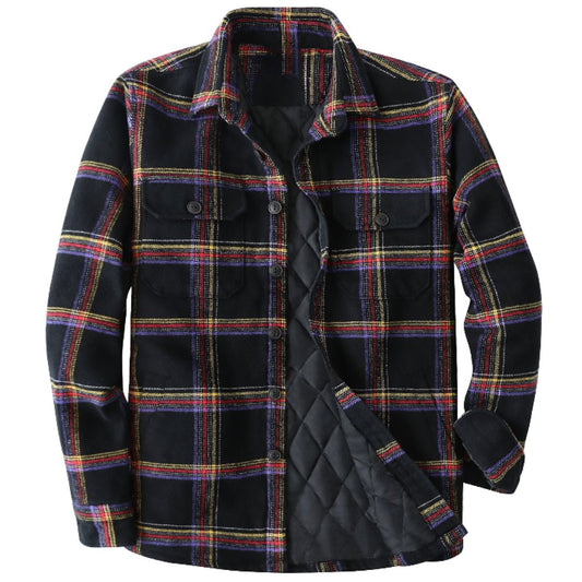 Montaro® Chaqueta-Camisa de Franela para Hombre con Forro Cálido