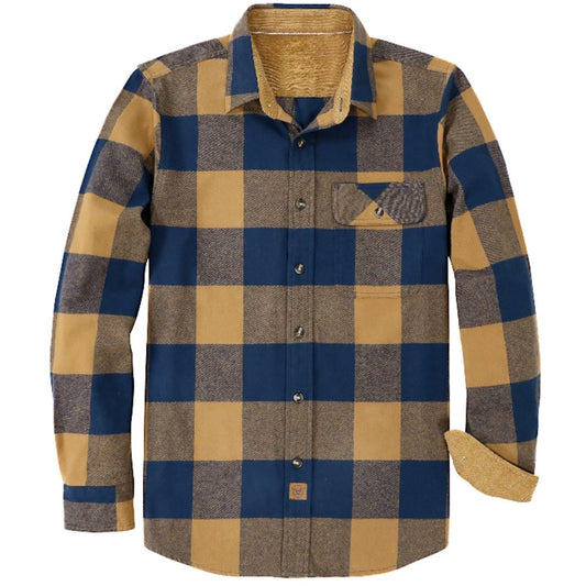 Camisas de Franela de Peso Medio para Hombre, Manga Larga, Casual, Abotonada, Suave, 100% Algodón