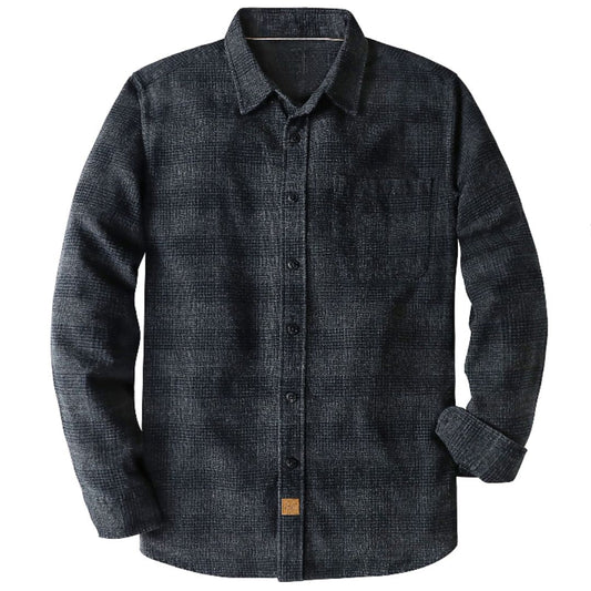 Camisa de Franela a Cuadros Montaro® para Hombre – Manga Larga, Talla Grande - Montaro Store