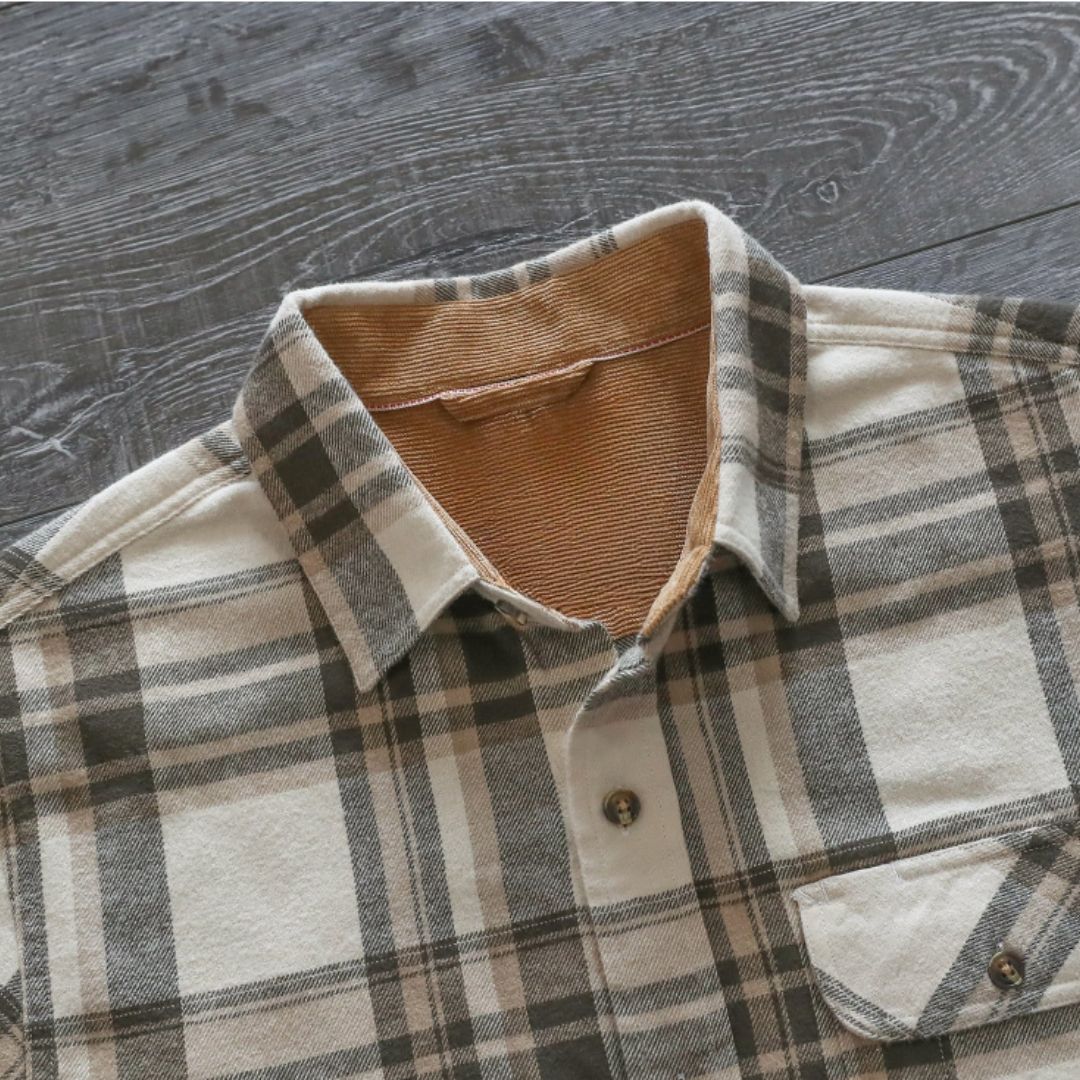 Camisa de Franela Hombre – Manga Larga Casual, Corte Medio - Montaro Store