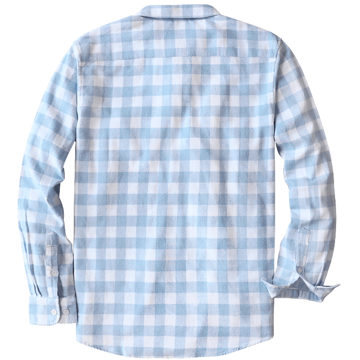 Camisa de Franela Montaro® para Hombre – 100% Algodón, Manga Larga, Cuadro Clásico, Suave y Casua - Montaro Store