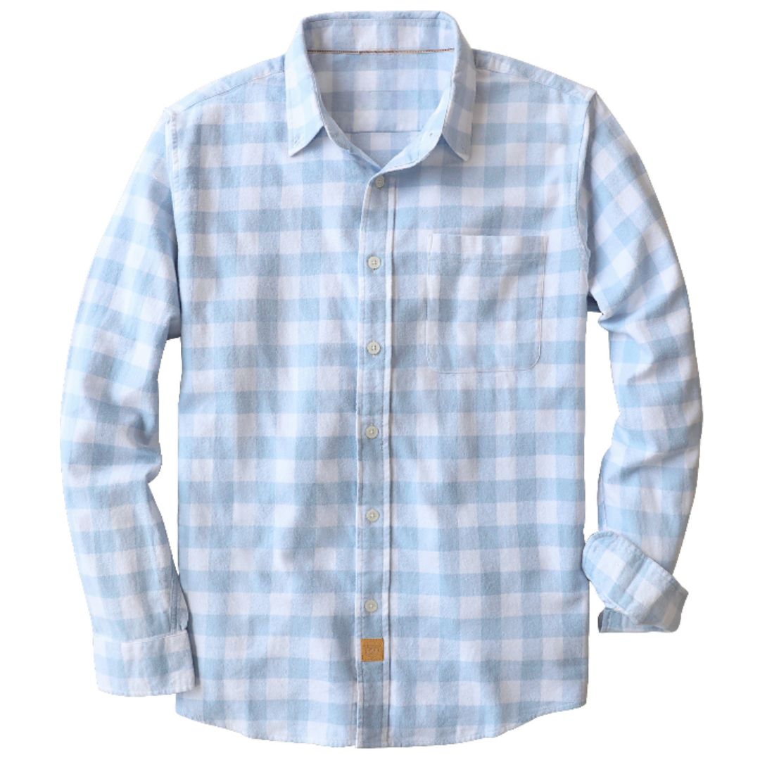Camisa de Franela Montaro® para Hombre – 100% Algodón, Manga Larga, Cuadro Clásico, Suave y Casua - Montaro Store