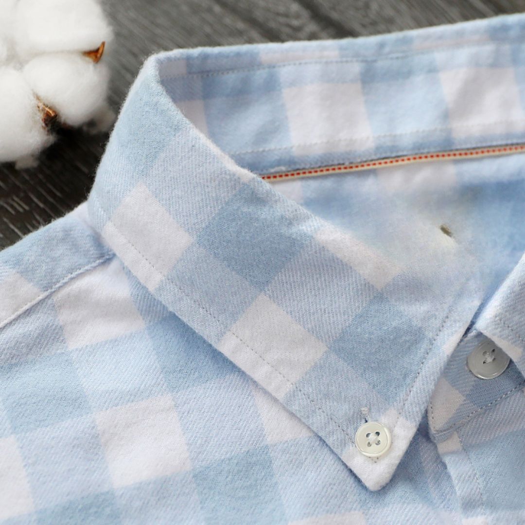 Camisa de Franela Montaro® para Hombre – 100% Algodón, Manga Larga, Cuadro Clásico, Suave y Casua - Montaro Store