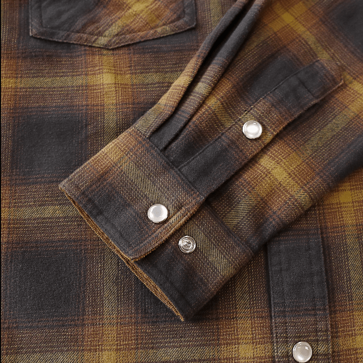 Camisa de Franela Montaro® para Hombre – Manga Larga, Botones de Perla - Montaro Store