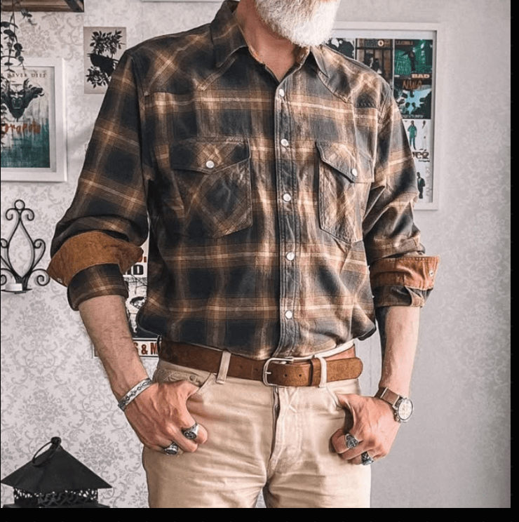 Camisa de Franela Montaro® para Hombre – Manga Larga, Botones de Perla - Montaro Store