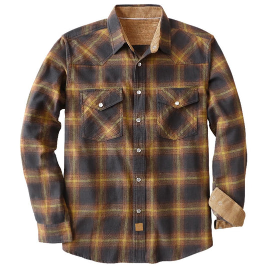 Camisa de Franela Montaro® para Hombre – Manga Larga, Botones de Perla - Montaro Store