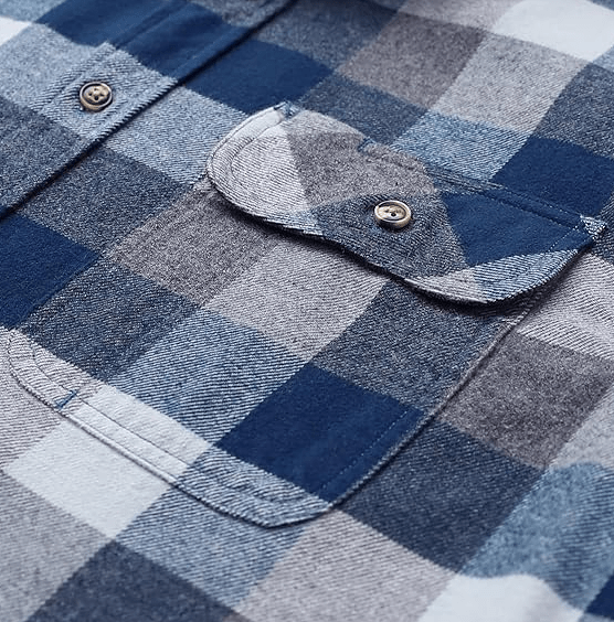 Montaro® Camisa de Franela de Peso Medio para Hombre – Manga Larga, Casual, Botones, 100% Algodón - Montaro Store