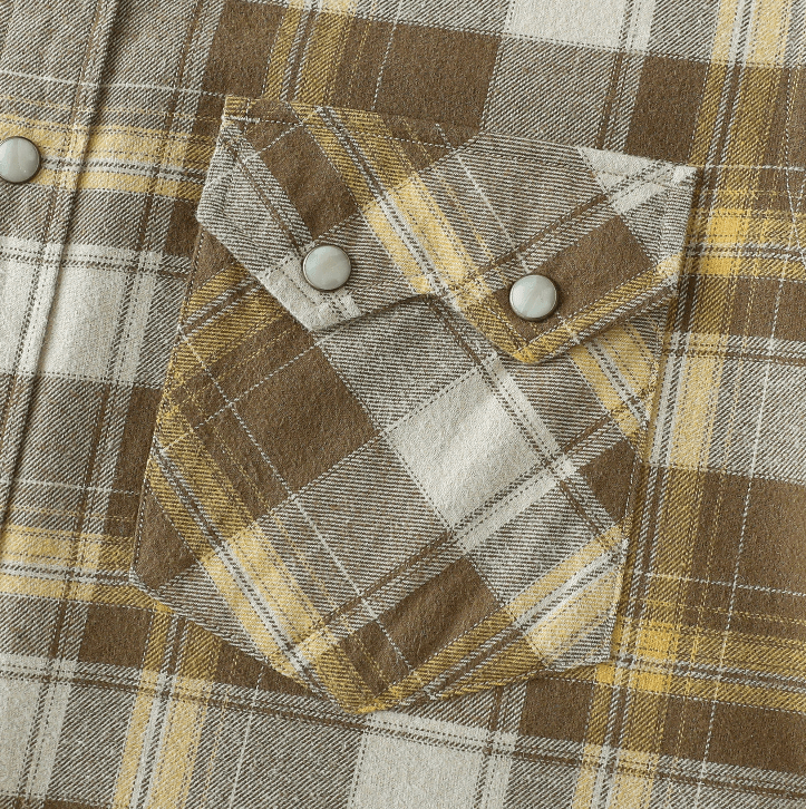 Montaro® Camisa de Franela para Hombre | Manga Larga Casual, Cálida y Suave, Estilo Occidental - Montaro Store