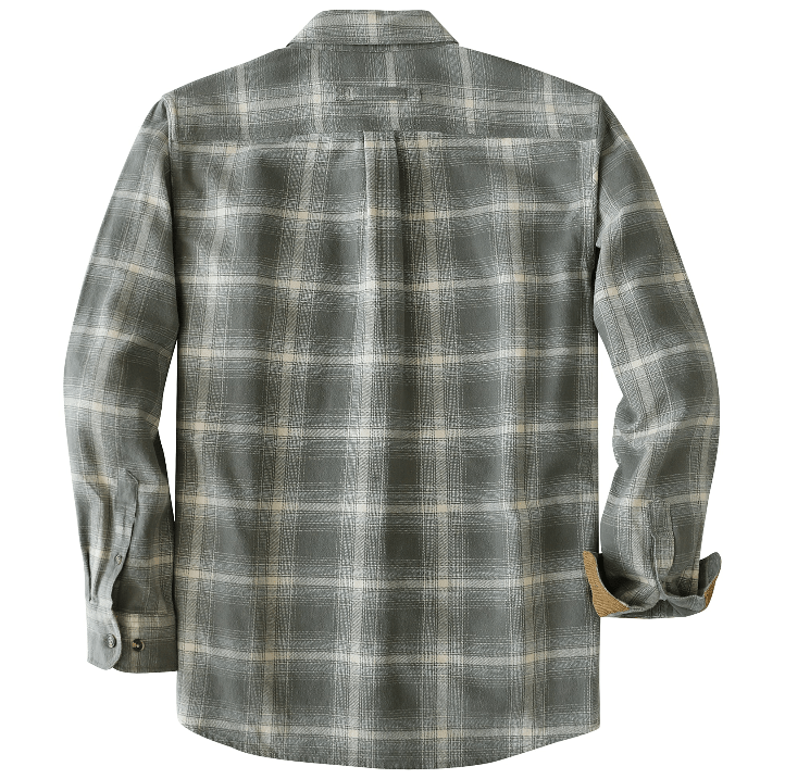 Montaro® Camisa de Franela para Hombre – Manga Larga, Cuadros, Algodón Suave y Cepillado, Estilo Casual y Utilitario - Montaro Store