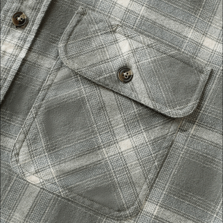 Montaro® Camisa de Franela para Hombre – Manga Larga, Cuadros, Algodón Suave y Cepillado, Estilo Casual y Utilitario - Montaro Store