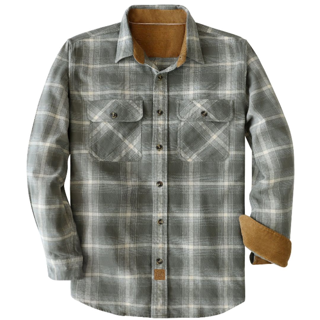 Montaro® Camisa de Franela para Hombre – Manga Larga, Cuadros, Algodón Suave y Cepillado, Estilo Casual y Utilitario - Montaro Store