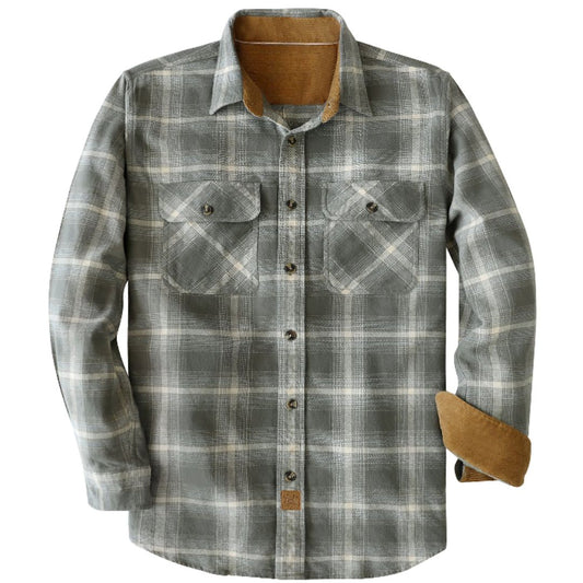 Montaro® Camisa de Franela para Hombre – Manga Larga, Cuadros, Algodón Suave y Cepillado, Estilo Casual y Utilitario - Montaro Store