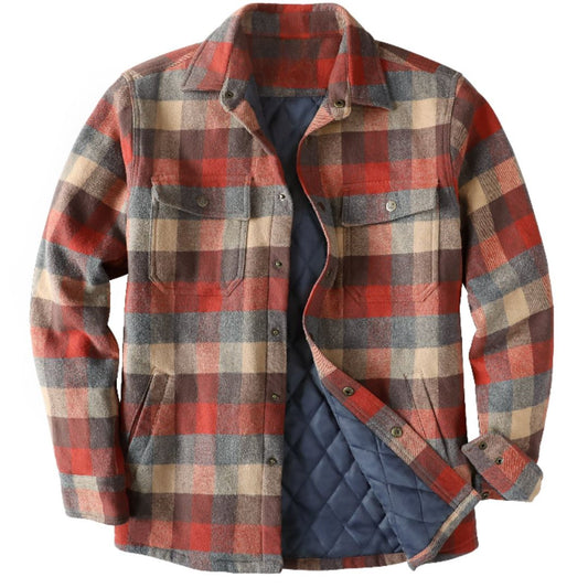 Montaro® Camisa - Jacket para hombre – Franela a cuadros cálida y cómoda, ligera, manga larga con botones - Montaro Store