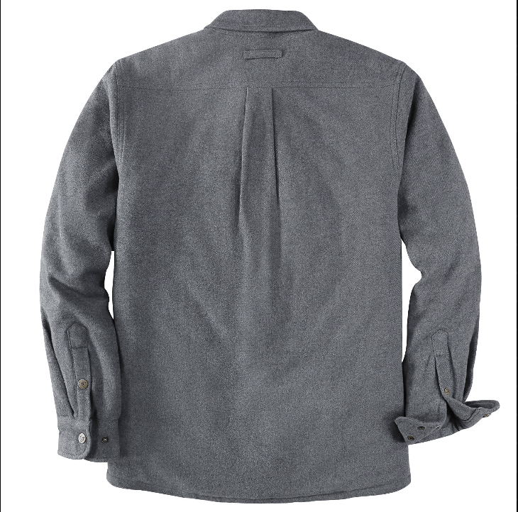 Montaro® Sobrecamisa para Hombre – Camisa Chaqueta de Franela Acolchada en Cuadros Gris Oscuro - Montaro Store