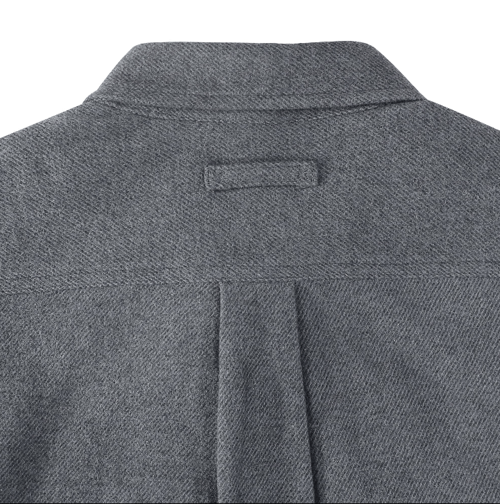 Montaro® Sobrecamisa para Hombre – Camisa Chaqueta de Franela Acolchada en Cuadros Gris Oscuro - Montaro Store